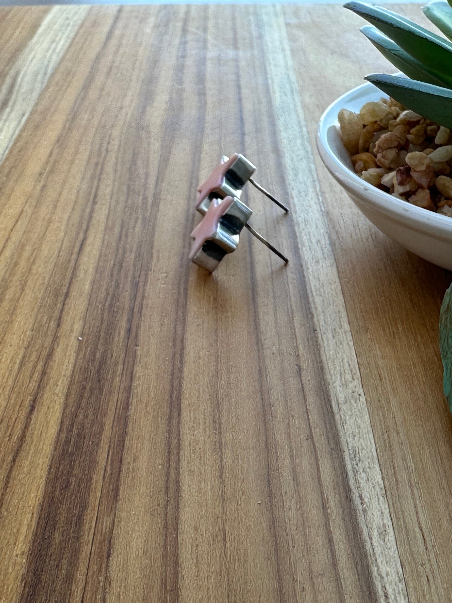 Pink Conch Star Sterling Earrings