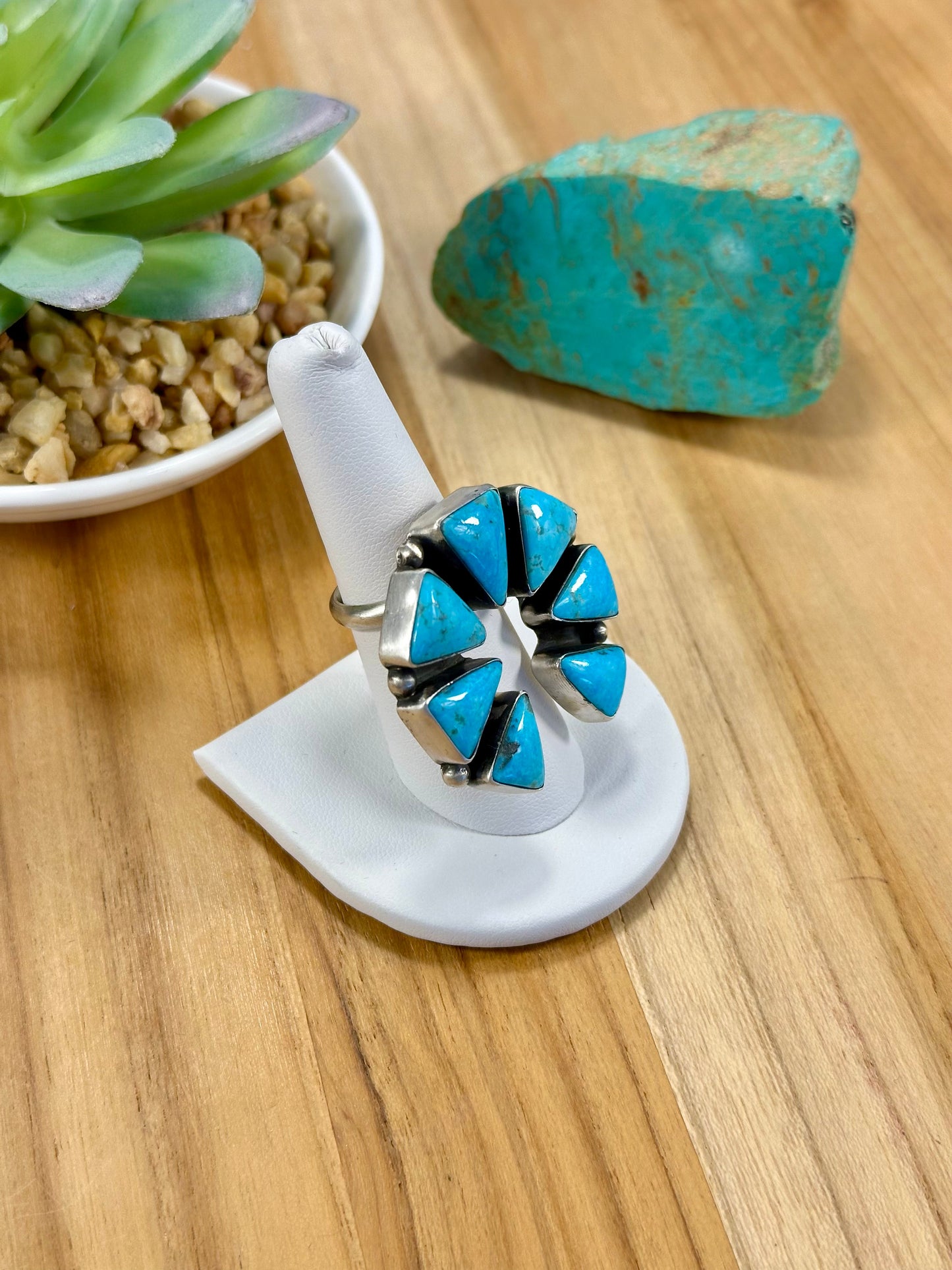Naja Triangle Cluster Sterling Silver Ring