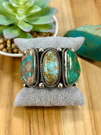 Royston 3 Stone Sterling Silver Cuff