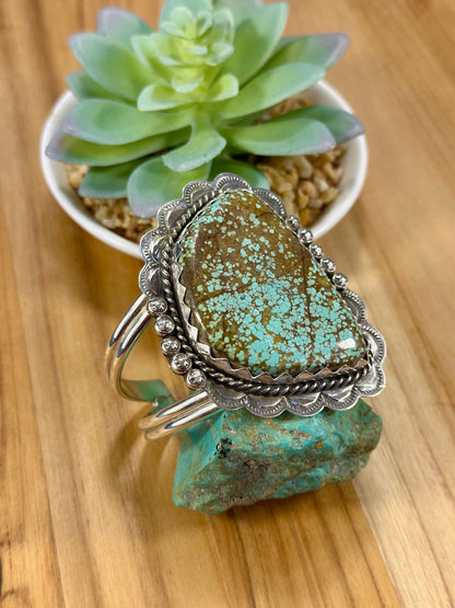 Number 8 Sterling Silver Cuff Bracelet