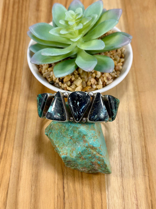 Black Jack 5 Stone Cuff Bracelet