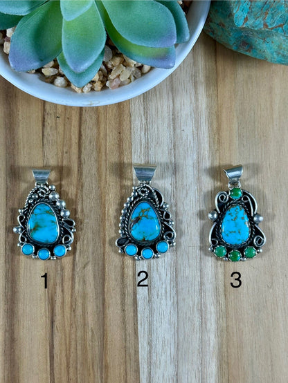 Kingman Turquoise Pendants