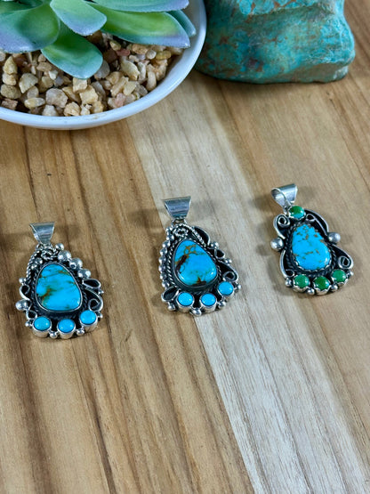 Kingman Turquoise Pendants