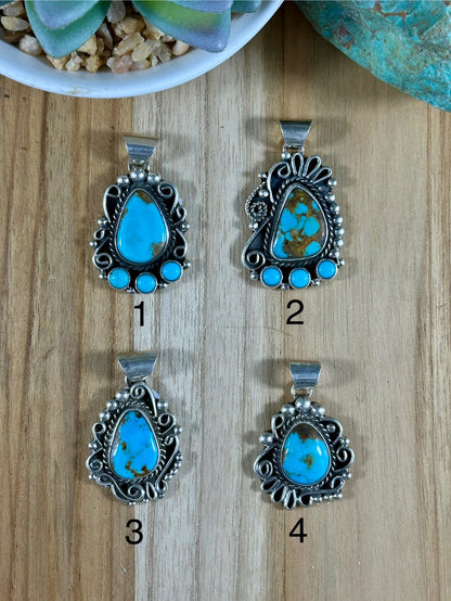 Kingman Turquoise Pendants