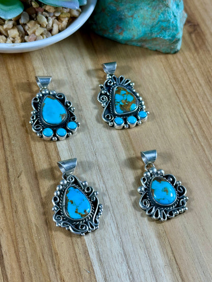 Kingman Turquoise Pendants