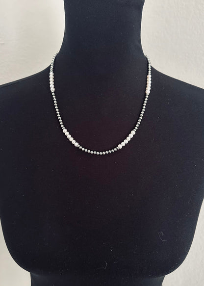20 inch "Navajo Style" Pearls and Freshwater Peals Necklace