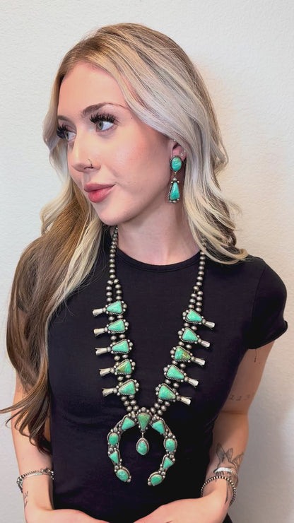 Kingman Turquoise Squash Necklace